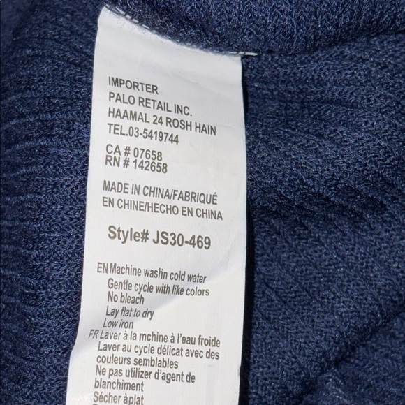 Revamped Elegant Navy Blue ripped sweater Long sleeve dress, BNWT size XL - Picture 8 of 8